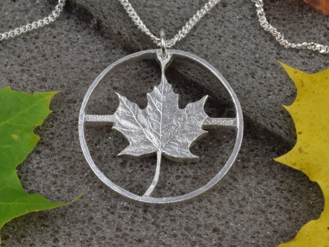 Silber Maple Leaf Anhänger Silber Maple Leaf Anhänger