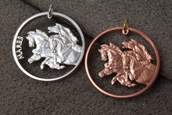 Pferde Silber und Kupfer