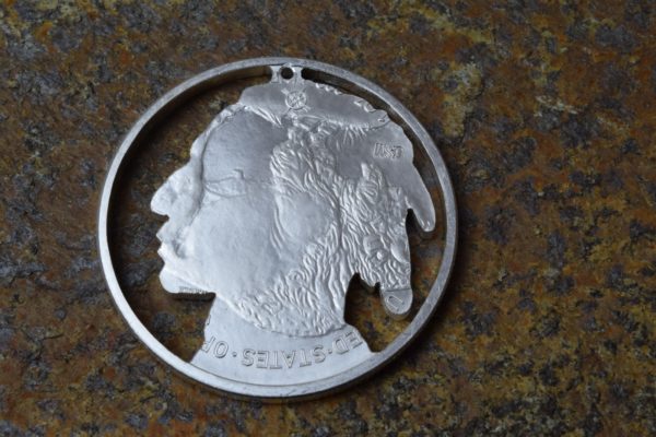 Indianer 1 OZ Anhänger Rückseite Indianer 1 OZ Anhänger Rückseite