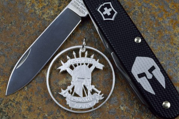 Spartaner Molon Labe Ag999 mit Alox Messer Spartaner Molon Labe Ag999 mit Alox Messer