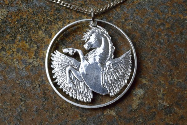 Pegasus Silber mit Kette