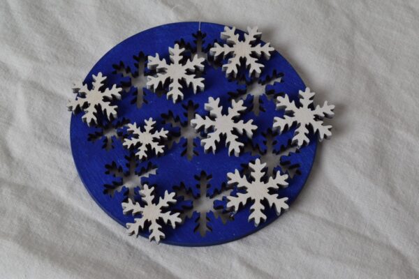 Schneeflocken blau-weiss Schneeflocken blau-weiss