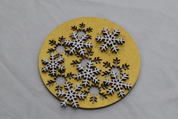 Schneeflocken gold-weiss Schneeflocken gold-weiss