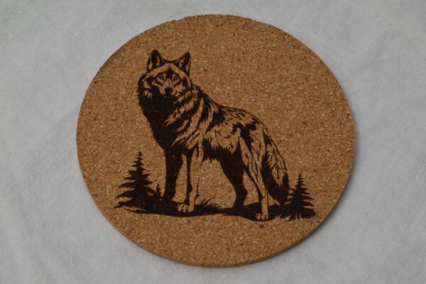 Korkuntersetzer Wolf 1 Korkuntersetzer Wolf 1