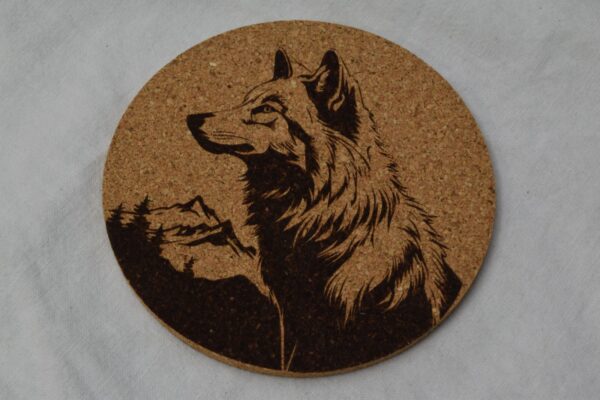 Korkuntersetzer Wolf 8 Korkuntersetzer Wolf 8